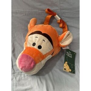NEW Disney Parks Winnie the Pooh Zipper Purse Crossbody Tigger Head Plush Bag